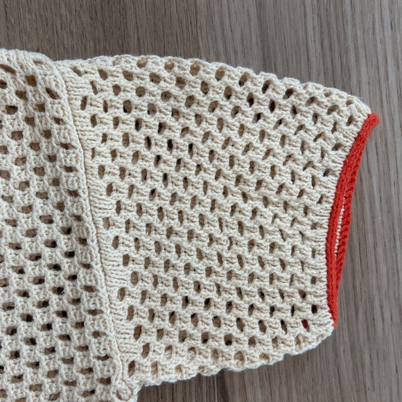 PETAL & PUP Val Open Stitch Short Sleeve Button-Up Shirt XS - Picture 4 of 10